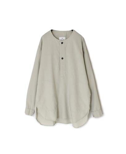 INHT2513CLD(シャツ) COTTON LINEN PLAIN OVERDYE HENRY NECK SHIRT