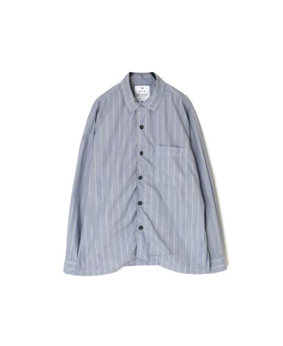 INHT2512STD(シャツ) COTTON STRIPE OVERDYE ONE-UP COLLAR SHIRT