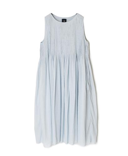 NMDS25255D(ワンピース) 80s ORGANIC DOBIE CHECK(OVERDYE) NO/SL PULLOVER DRESS WITH PINTUCK
