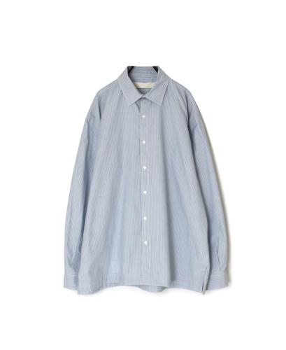 NVL2411(シャツ) POPLIN STRIPE REGULAR COLLAR L/SL SHIRT