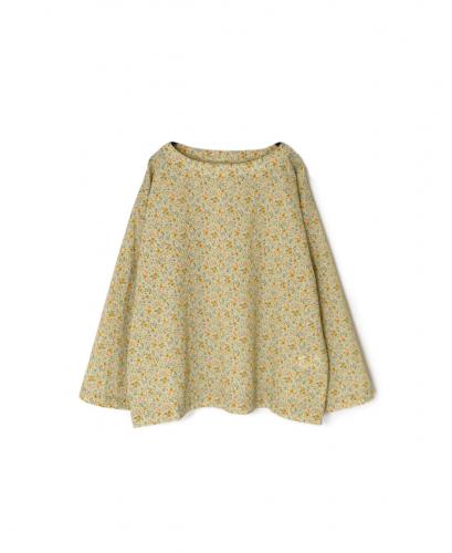 INAM2513FD(スモック) COTTON FLOWER PRINT UTILITY BOAT NECK SMOCK