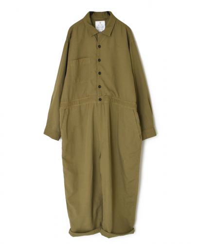 INHT2511CLD(シャツ) COTTON LINEN PLAIN OVERDYE ONE-UP COLLAR OVERALLS