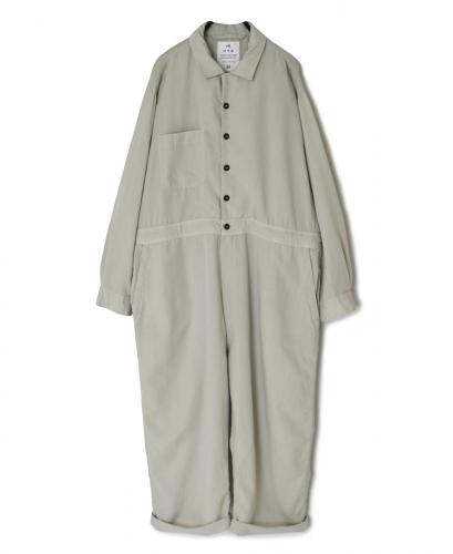 INHT2511CLD(シャツ) COTTON LINEN PLAIN OVERDYE ONE-UP COLLAR OVERALLS