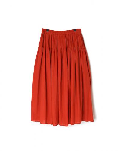 INMDS25045(スカート) 100s KHADI(100s×150s) RANDOM PLEATS FLARED SKIRT