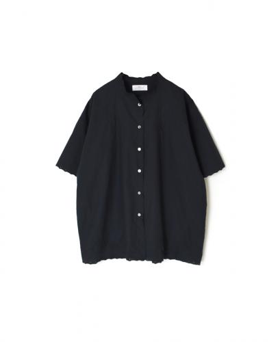 INSL25231(シャツ) 60s POPLIN PLAIN WITH CUT WORK EMBROIDERY MAO COLLAR S/SL SHIRT