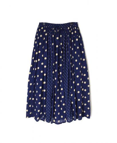 NSL25017(スカート) 80s COTTON VOILE DOT PRINT(PATCHWORK) GATHERED SKIRT