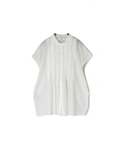 NSL25042(シャツ) 80s COTTON VOILE PLAIN BANDED COLLAR FRENCH/SL PINTUCK SHIRT