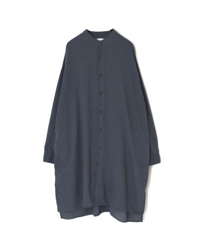 INAM2503G3D(シャツ) 30s GAUZE OVERDYE UTILITY BANDED COLLAR LONG SHIRT