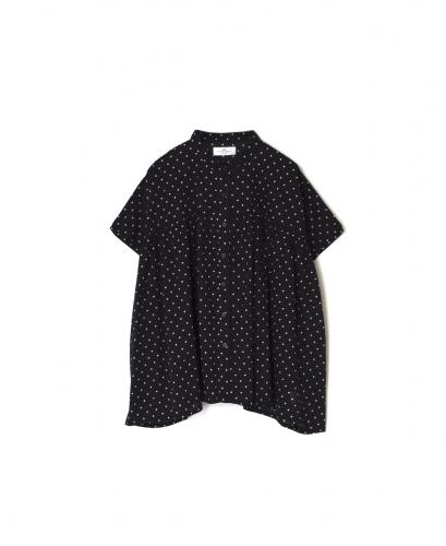 NSL24011 (シャツ) 80s COTTON VOILE DOT PRINT BANDED COLLAR FRENCH/SL SHIRT