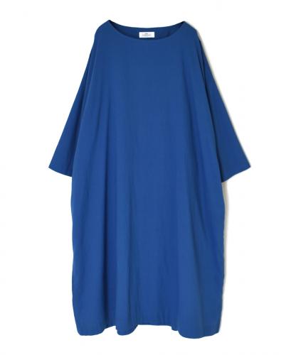 NSL25033(ワンピース) 60s CAMBRIC PLAIN CREW-NECK BACK SIDE GATHERED DRESS WITH LINING