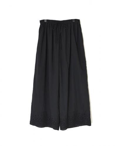 INSL23224 (パンツ) 80s VOILE PLAIN WITH CUT WORK LACE EASY PANTS