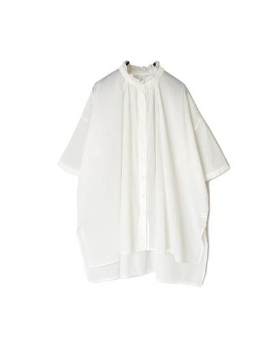 NSL25062(ブラウス) VOILE LACE COLLAR GATHERED TUNIC SHIRT