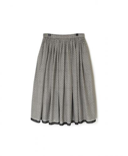 INMDS25105(スカート) 80s VOILE TRIANGLE BLOCK PRINT GATHERED SKIRT