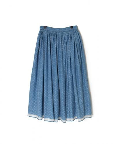 INMDS25105(スカート) 80s VOILE TRIANGLE BLOCK PRINT GATHERED SKIRT