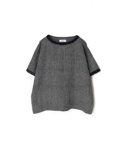 INSL25212(プルオーバー) 60s LINEN CHECK BOAT NECK PULLOVER WITH BACK SIDE PLEATS&LACE