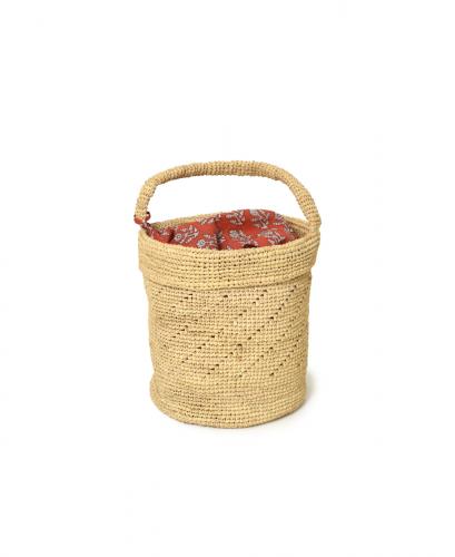 ANMDS2501(バッグ) RAFFIA ONE HANDLE BARREL BAG