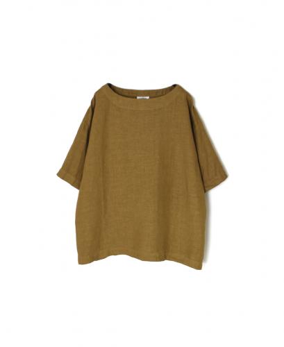 NAM1631LP (シャツ) LINEN PLAIN BOAT NECK S/SL SHIRT