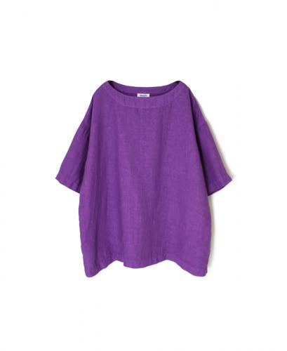 ●NAM1631LP (シャツ) LINEN PLAIN BOAT NECK S/SL SHIRT