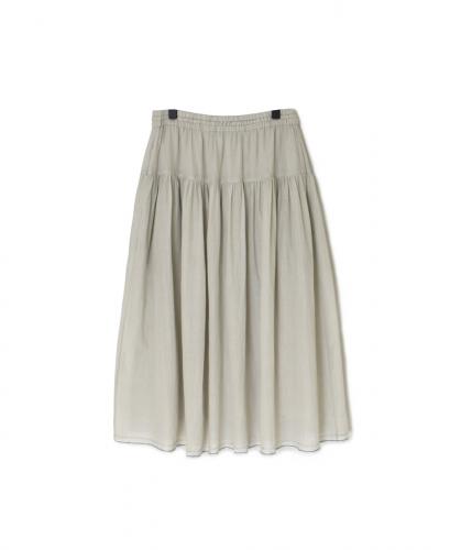 NSL25025(スカート) SUPER FINE VOILE WITH SELVEGE GATHERED SKIRT