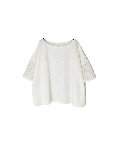 NSL25051(スモック) VOILE TULLE LACE S/SL SMOCK WITH COTTON VOILE