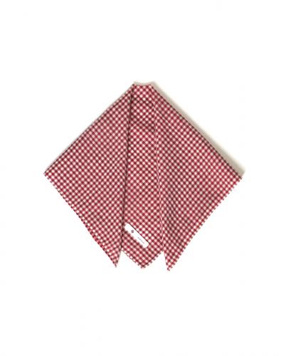 ●INMDS25026(ストール) HANDWOVEN COTTON/SILK GINGHAM CHECK SQUARE STOLE