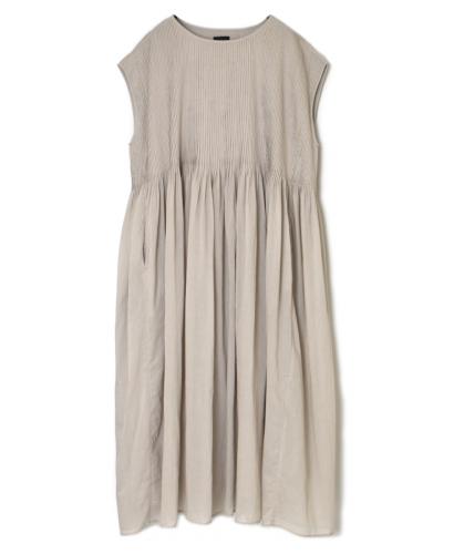 ●NMDS25312(ワンピース) 80s ORGANIC COTTON VOILE PLAIN MINI PINTUCK F/SL DRESS WITH LINING