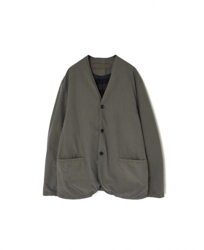 NVL2591D(ジャケット) 40s ORGANIC POPLIN (OVERDYE) SIDE VENTS V-NECK JACKET