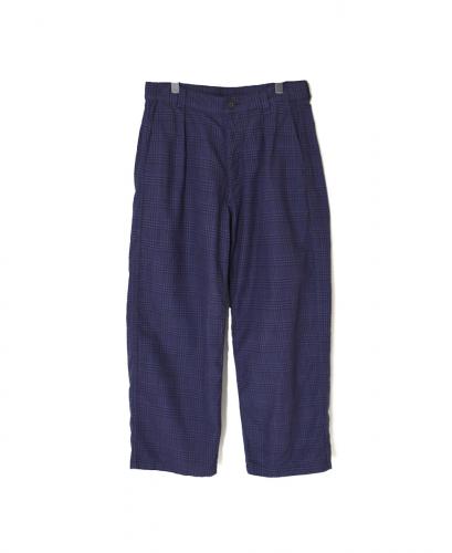 NAM2581C(パンツ) COTTON CHECK ONE-TUCK PANTS