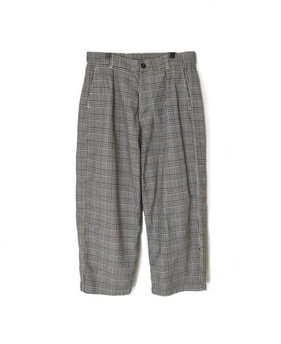 NAM2581C(パンツ) COTTON CHECK ONE-TUCK PANTS