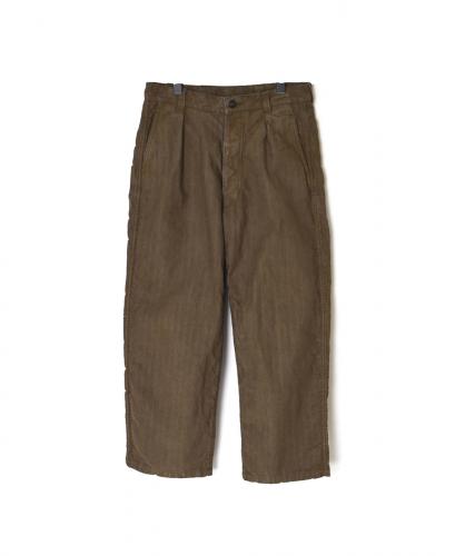 NAM2581HR(パンツ) HEAVY WEIGHT COTTON HERRINGBONE ONE-TUCK PANTS