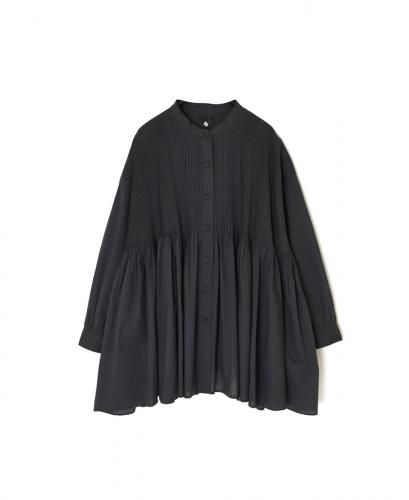 ●NMDS25521(シャツ) 60s ORGANIC CAMBRIC PLAIN BANDED COLLAR SHIRT WITH MINI PINTUCK