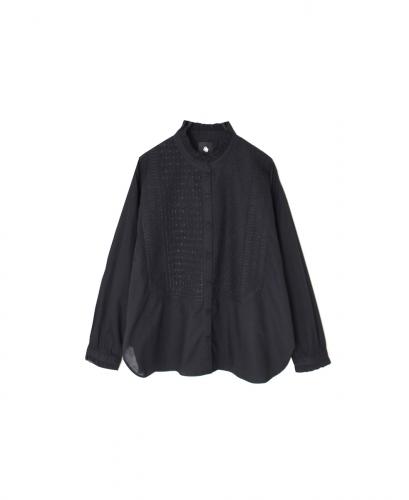 NMDS25531(シャツ) 60s ORGANIC CAMBRIC WITH EMB FRILL COLLAR EMB SHIRT