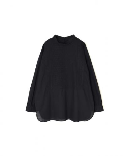 NMDS25532(シャツ) 60s ORGANIC CAMBRIC WITH EMB BACK OPENING STAND COLLAR EMB SHIRT