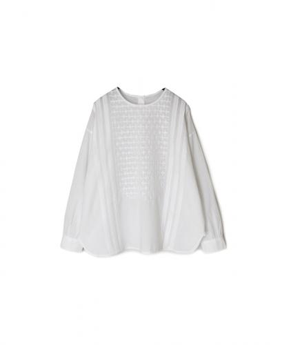 NMDS25533(シャツ) 60s ORGANIC CAMBRIC BACK OPENING CREW-NECK PINTUCK&EMB SHIRT