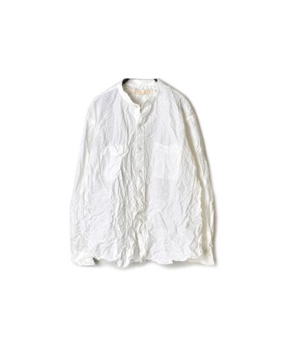 NVL2582W(シャツ) 40s ORGANIC POPLIN (WRINKLE) BANDED COLLAR L/SL OVERSIZED SHIRT