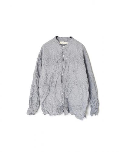 NVL2522SW(シャツ) YARN DYED COTTON STRIPE BANDED COLLAR L/SL SHIRT