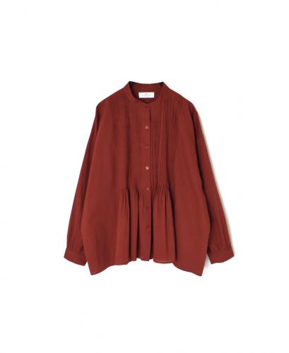 NSL25561(シャツ) 60s CAMBRIC PLAIN BANDED COLLAR PINTUCK SHIRT