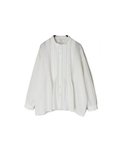 NSL25561(シャツ) 60s CAMBRIC PLAIN BANDED COLLAR PINTUCK SHIRT