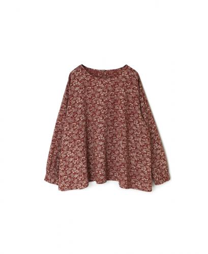 NSL25572(スモック) COTTON SLUB FLOWER PRINT BACK OPENING SMOCK