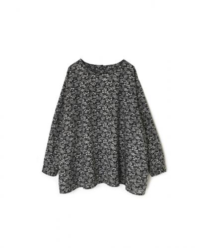 NSL25572(スモック) COTTON SLUB FLOWER PRINT BACK OPENING SMOCK