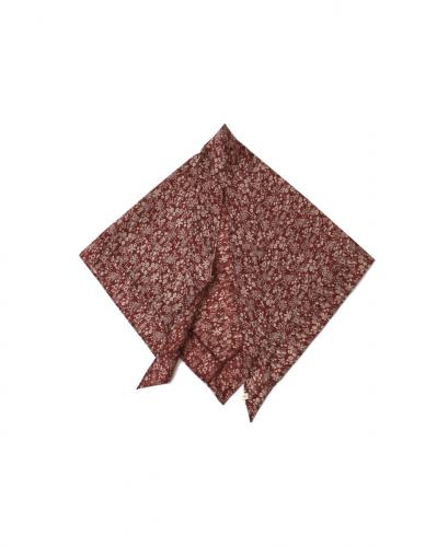 NSL25576(ストール) COTTON SLUB SMALL FLOWER PRINT TRIANGLE STOLE