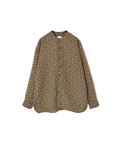INAM2561GFD (シャツ) DOUBLE GAUZE FLOWER PRINT UTILITY BANDED COLLAR SHIRTS