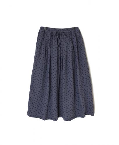 INAM2564GFD (スカート) DOUBLE GAUZE FLOWER PRINT EASY GATHERED SKIRT