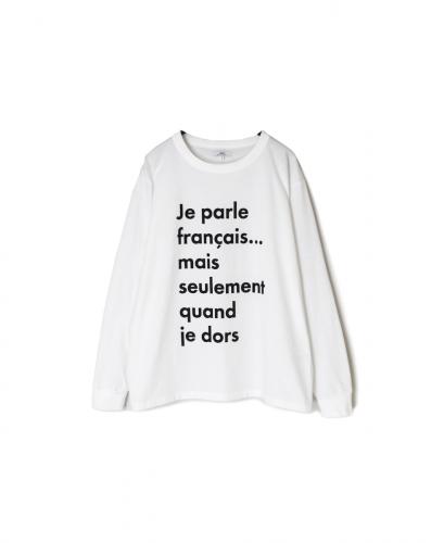 NFA2351P46(Tシャツ) "JE PARLE"COTTON JERSEY CREW NECK OVERSIZE L/SL T WITH CUFF