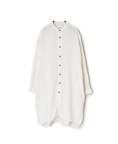 INAM2563GPD (ロングシャツ) DOUBLE GAUZE PLAIN UTILITY BANDED COLLAR SHIRTS