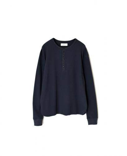 GNSL25552 (Tシャツ) HIGH DENSITY WAFFLE HENLEY-NECK L/SL TEE