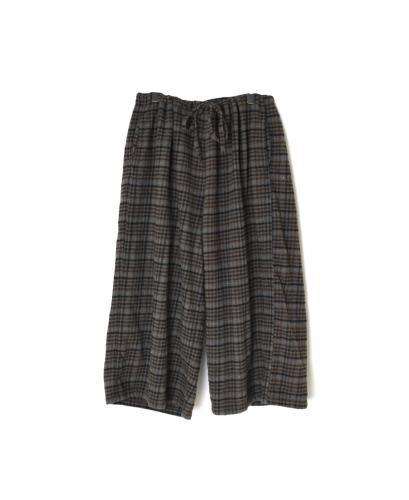 INHT2565CKD(パンツ) COTTON CHECK OVERDYE EASY PANTS