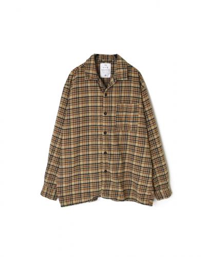 INHT2561CKD(シャツ) COTTON CHECK OVERDYE ONE-UP COLLAR SHIRT
