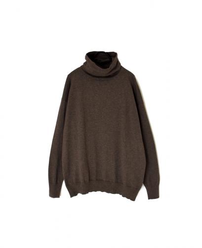 GNSL24541(ニット) 14GG 2PLY PLAIN STITCH COTTON WOOL CASHMERE TURTLE NECK PULLOVER