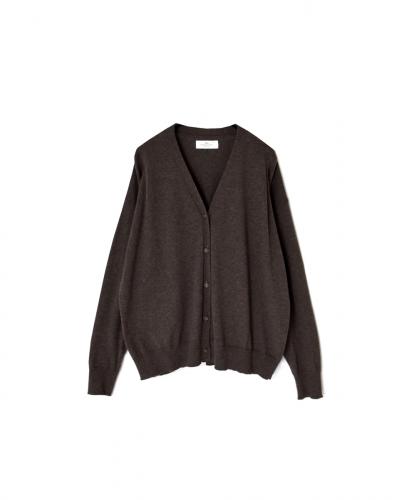 GNSL25531(カーディガン) 14GG 2PLY PLAIN STITCH COTTON WOOL CASHMERE V-NECK CARDIGAN